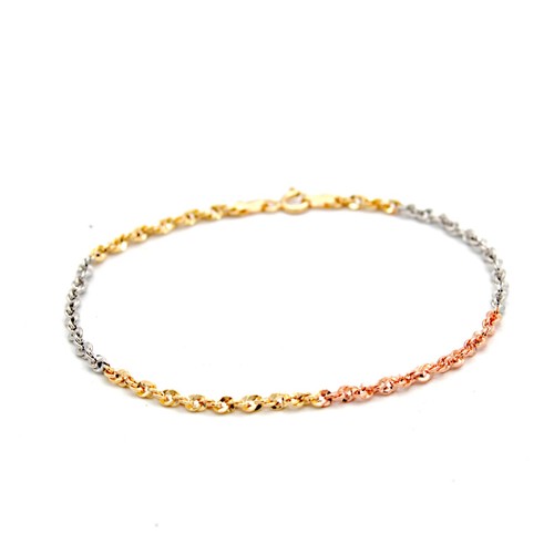 Bracciale oro tricolore 18kt - oro,