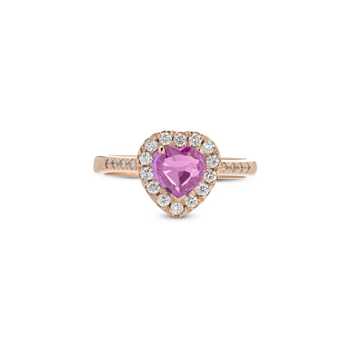 Anello cuore oro rosa 18kt - oro,