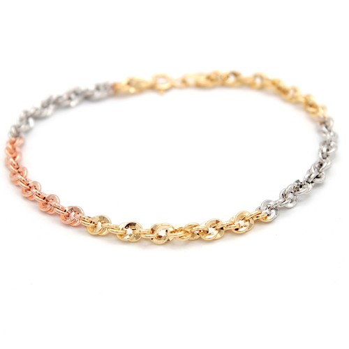 Bracciale oro tricolore - oro, 18kt