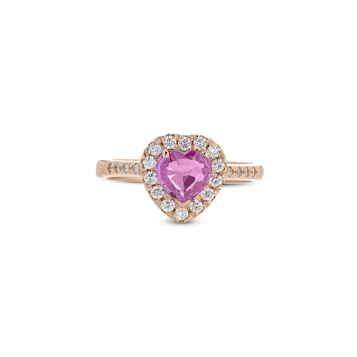 Anello cuore oro rosa 18kt - oro,