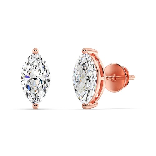Orecchini oro rosa - rosa, kt