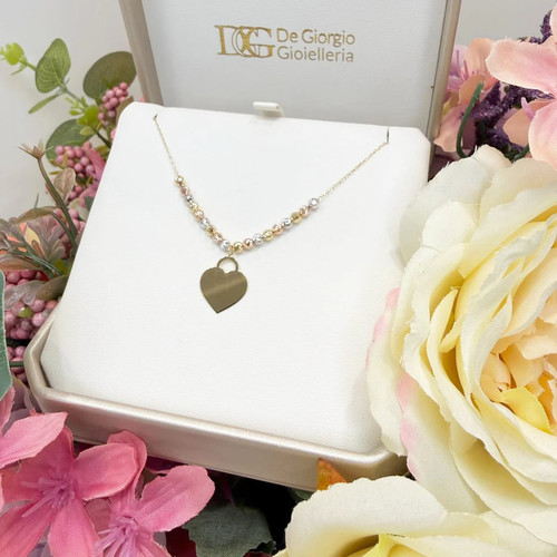 Collana cuore incidibile - , in