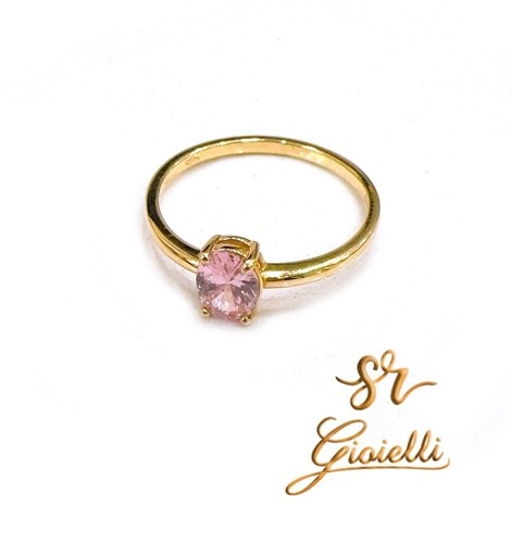 Anello solitario toppa con - solitario,