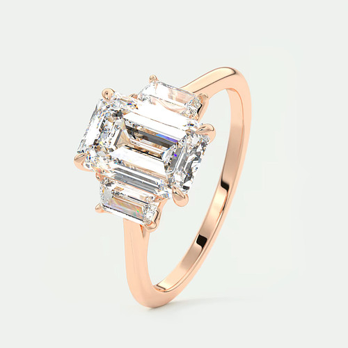 Anello incastonato oro rosa - anello, in
