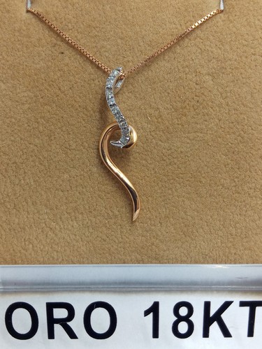Collana oro rosa bianco - collana,