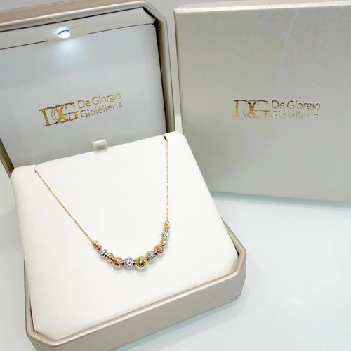 Collana con sfere - , diamantate