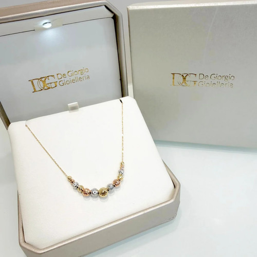 Collana con sfere - , diamantate