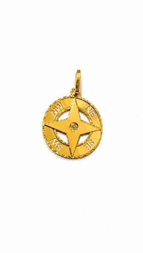 Ciondolo rosa dei venti - ciondolo, oro