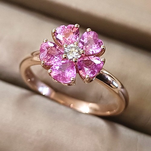 Anello fiore con zaffiri - anello,